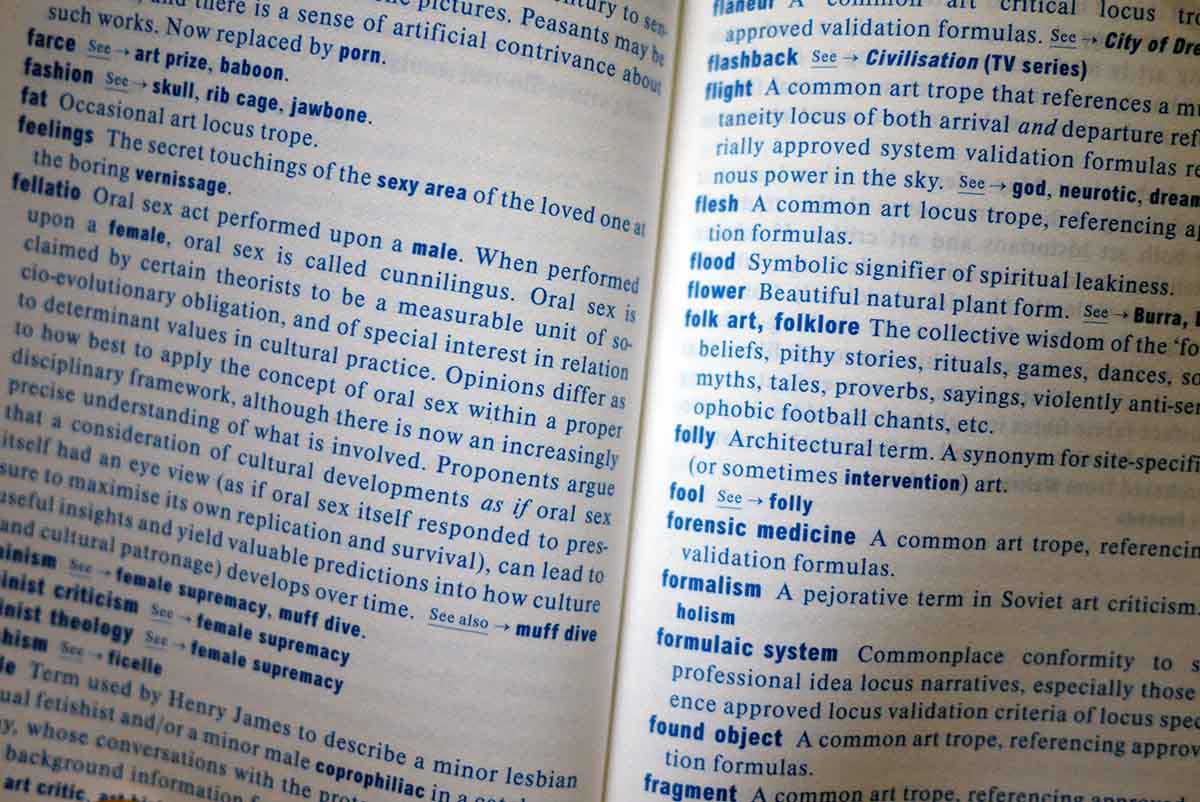 A New Concise Reference Dictionary and Glossary of Usage Terms and Subjects in Contemporary Art