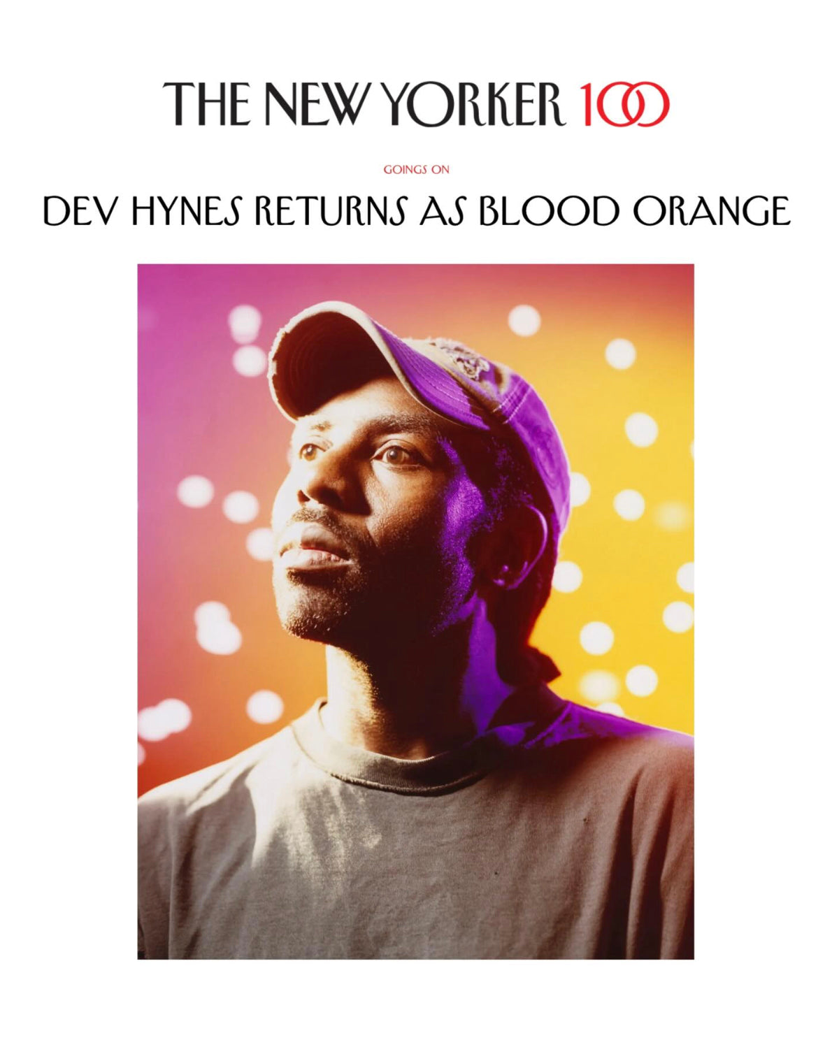 The New Yorker commission, Dev Hynes